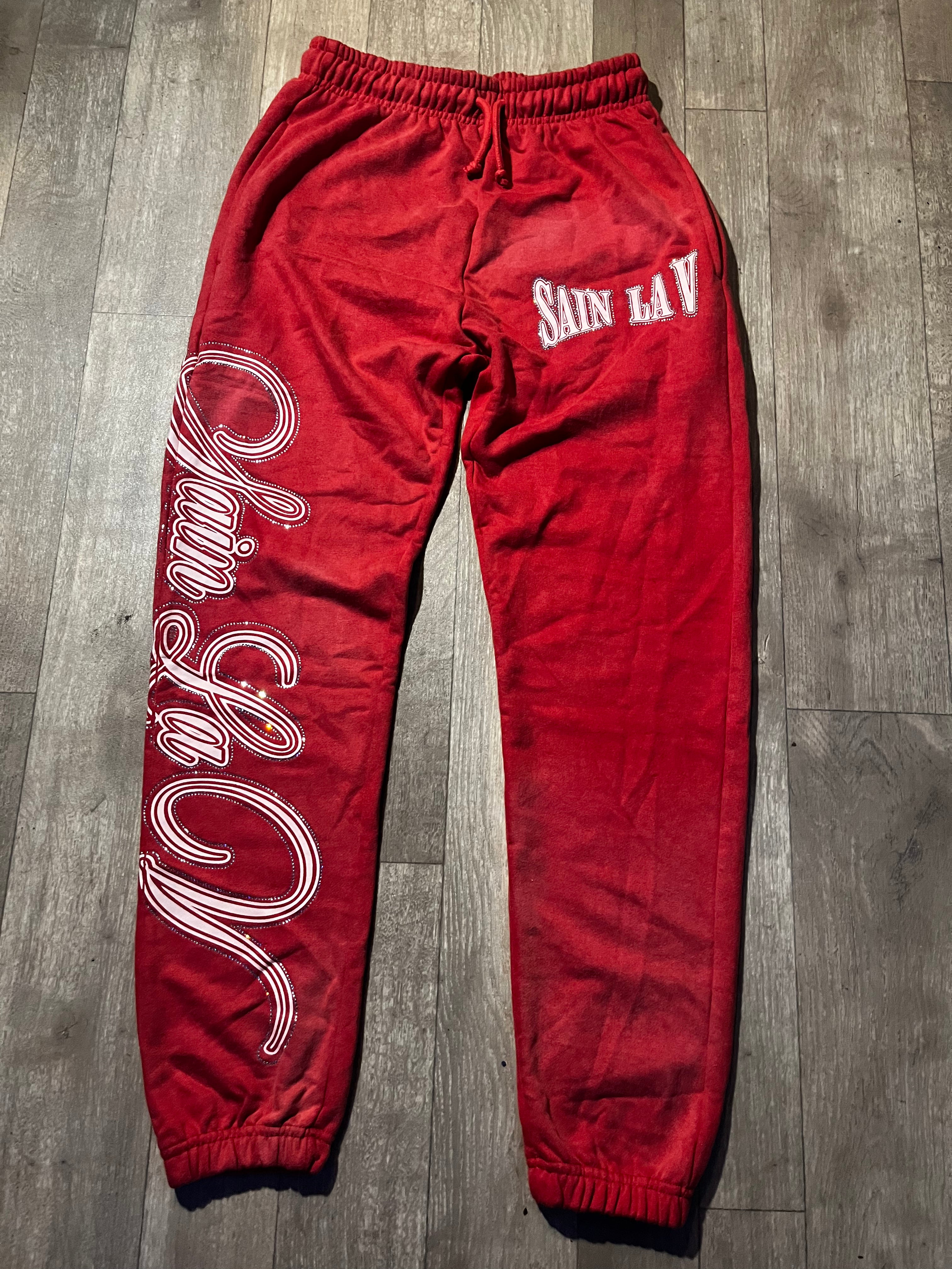 " NO PAIN " FLEECE BOTTOM RED