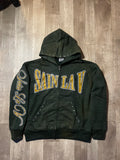 "NO PAIN" HOODIE GREEN TOP